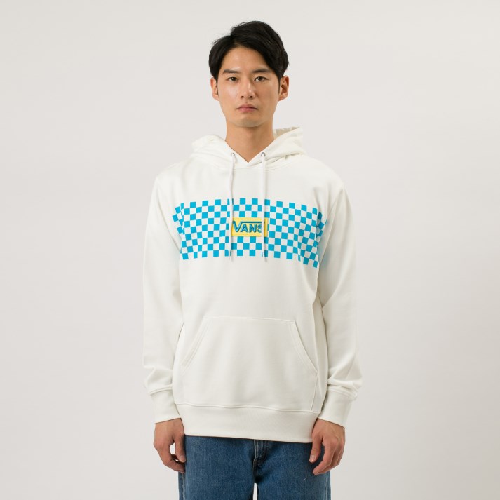【VANSウェア】VANS PANEL CHECKER P/H ヴァンズ フーディー CD20SS-MC06　WHITEのサムネイル