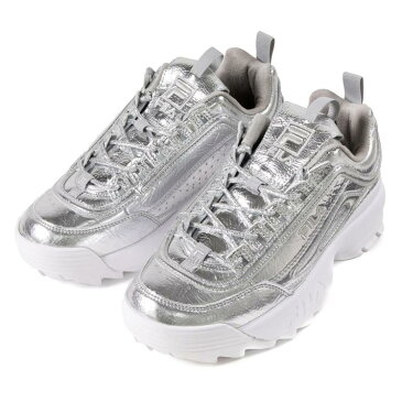 レディース【FILA】 フィラ DISRUPTOR II CREASED METALLIC デイスラプターツークリーズドメタリック F06110063 MSW