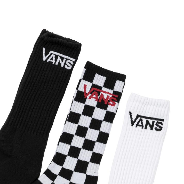 【VANS】 ヴァンズ CLASSIC CREW (9.5-13, 3PK) ソックス VN000XSE95Y BLACK/CHK