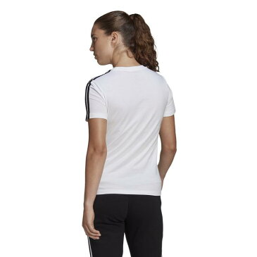レディース【adidas】 アディダス W ESS 3ST Tシャツ ショートスリーブTシャツ GL0783 WHT/BLK