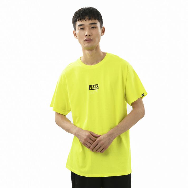 【VANS】 ヴァンズ M Box & Handwriting S/S TEE ショートスリーブ 121K1010400 N-YELLOW