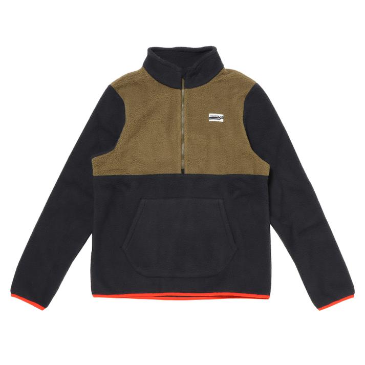 【Saucony】 サッカニー M FIRESIDE FLEECE ANORAK フリース　アノラック SAM800274-BK BLACK