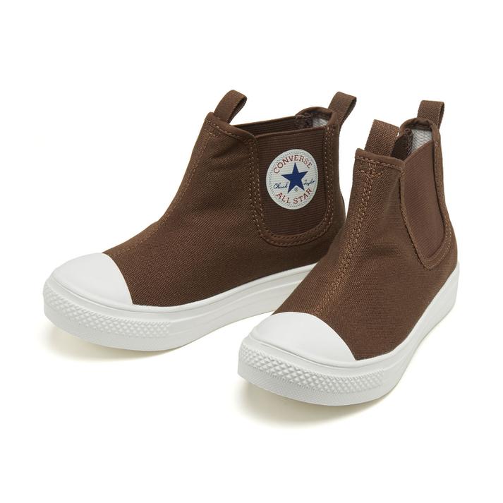 キッズ 【CONVERSE】 コンバース 15-21CD AS LIGHT SIDEGORE HI チャイルド オールスター ライト サイドゴア HI 37301521 BROWN