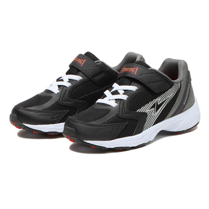 キッズ 【HAWKINS】 ホーキンス MACH.GT391(16-22) キッズ ランニングシューズ HK84758M2 BLACK/GRAY