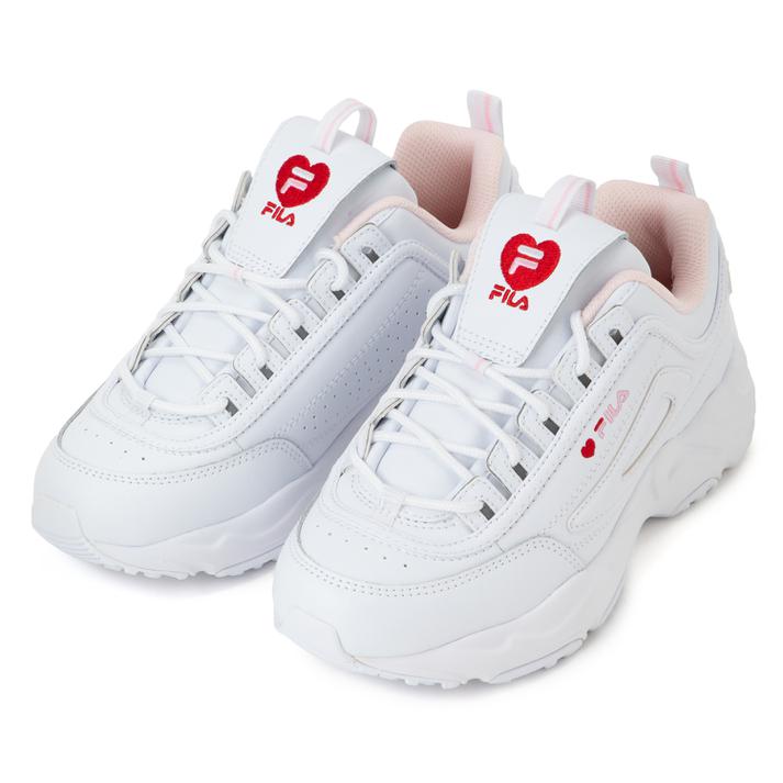 フィラ スニーカー レディース 【FILA】 フィラ DISTRACER HEART ディストレーサーハート USS21086128 ABC-MART限定 WHITE