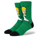 【STANCE SOCKS】 スタンス ソックス HOMER ソックス A555A22HOM#GRN GREEN 【ご注意】こちらの商品は弊社実店舗からも集約(入荷)するため、「靴箱の破損、色あせ、プライス貼付、剥がし跡」「靴箱内の包装用紙破れ、商品タグなどが無い状態」「履きジワやボンドの付着、若干のシミ、汚れ」が生じる場合がございます。また、正規の靴箱が著しく破損している状態時には代替の靴箱を使用する場合もございます。尚、弊社実店舗から集約しました商品は検品を行って販売可能な商品をご案内致しております。その為、商品の状態の指定はできませんので予めご了承下さい。※こちらの商品につきましては下記ご利用ガイドをご確認下さい。■ご利用ガイド 1989年に放送を開始したマット・グレイニング原作のアメリカのコメディアニメ番組「ザ・シンプソンズ」。反体制的なユーモアと愉快なウィットに富んだこの作品は、アメリカのポップカルチャーに多大な影響を与え、恐れずにあらゆることをジョークにする姿勢は、視聴者たちの共感を呼び続けています。そんな誰もが好きな一家がソファーを離れ、ソックスになりました。人気キャラクターのバート、ホーマーと象徴的なシンプソンズのロゴが入った3足のシングルコレクション。これらに1000人のキャラクターが揃うセット限定モデル1足を加えたボックスセットが登場します。 サイズ目安はこちら 【サイズ目安】Sサイズ＝22cm〜24.5cmMサイズ＝24cm〜26cm Lサイズ＝25.5cm〜29cm素材=コットン（=綿）上記サイズ表は各部位の目安寸法となります。製品の仕上がり寸法ではございません。こちらの商品は商品不良を除く返品・交換はお受け致しかねます。商品を入れる袋が破損していた場合、代用（他メーカーを含）の袋を使用する場合がございます。商品保護を主としたものですので、どうかご了承下さい。 【ご購入前に必ずこちらをご確認ください。 】 [ABCMART][ABCmart][abcmart][ABCマート][abcマート][エービーシーマート][エービーシー][エービーシー マート][バーゲン]