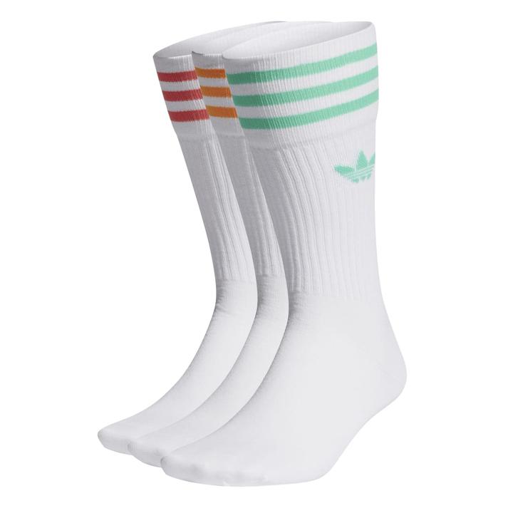 【adidas】 アディダス U SOLID CREW SOCKS 3Pソックス HC9562 WHT/ORAR