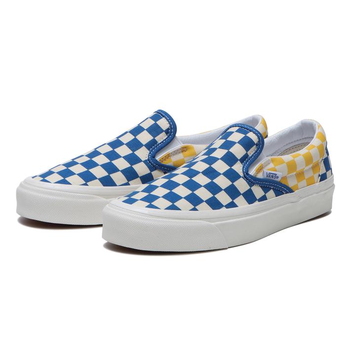 【VANS】 ヴァンズ CLASSIC SLIP-ON 98 DX クラシックスリッポン98DX VN0A3JEX45U BLUE/YELLOW/CHK