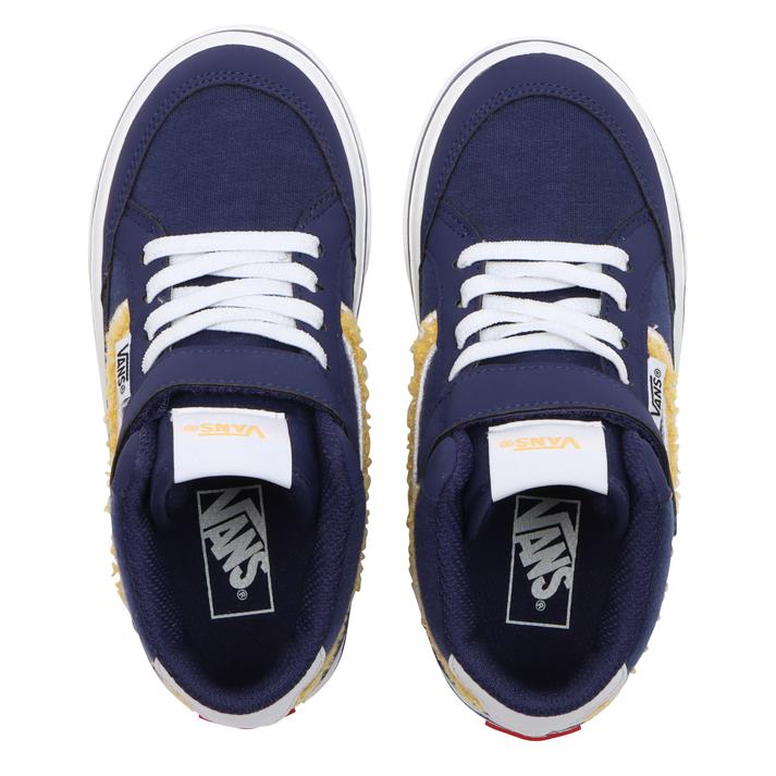 キッズ 【VANS】 ヴァンズ FALKEN HI(17-23) キッズ スニーカー V3834K BOA NAVY/YEL