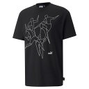 yPUMAz v[} M PLAYERS LOUNGE GRAPHIC TEE V[gX[u 536853 01BLK