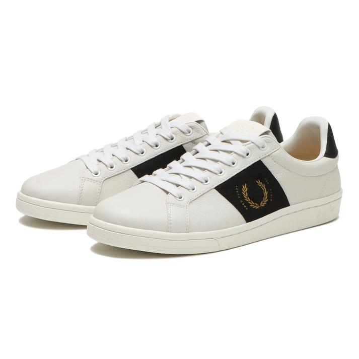 フレッドペリー レザースニーカー メンズ 【FRED PERRY】 フレッドペリー B721 TEXTURED LEATHER/BRANDED B721テクスチャードレザーブランディド B4291 560_ECRU