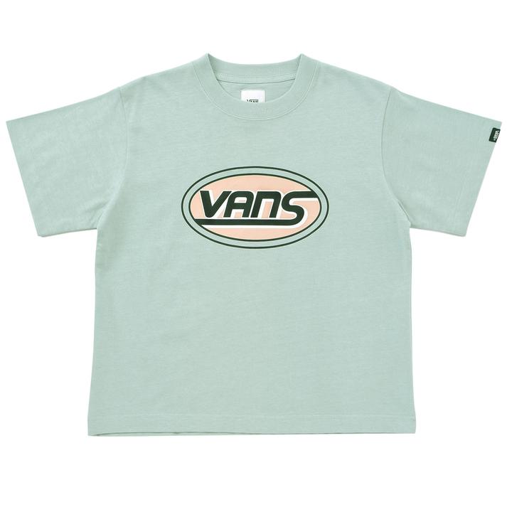 yVANSz @Y W Oval VANS Logo SSTEE V[gX[u 123R3010200 ABC-MART GREEN