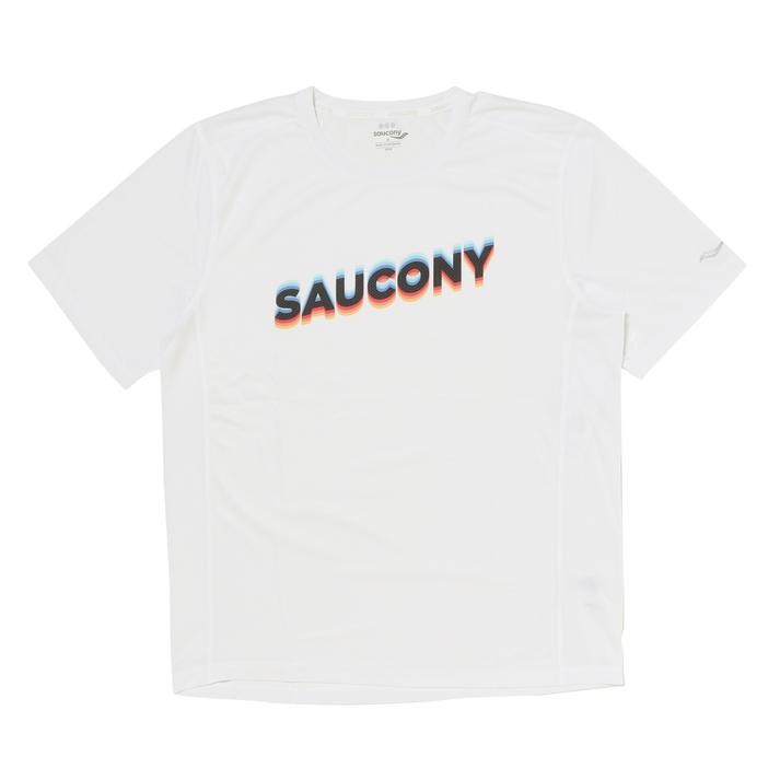 【Saucony】 サッカニー M STOPWATCH GRAPHIC S/S ショートスリーブ SAM800280-WHA2 WHITE