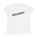 レディース 【Saucony】 サッカニー W STOPWATCH GRAPHIC S/S ショートスリーブ SAW800372-WHA2 WHITE