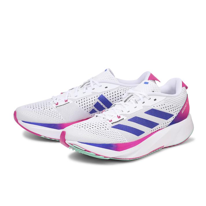 【ADIDAS】 アディダス adizero sl アディゼロ SL GV9095 FTWW/LUCB/LUCF 【ご注意】こちらの商品は弊社実店舗からも集約(入荷)するため、「靴箱の破損、色あせ、プライス貼付、剥がし跡」「靴箱内の包装用紙破れ、商品タグなどが無い状態」「履きジワやボンドの付着、若干のシミ、汚れ」が生じる場合がございます。また、正規の靴箱が著しく破損している状態時には代替の靴箱を使用する場合もございます。尚、弊社実店舗から集約しました商品は検品を行って販売可能な商品をご案内致しております。その為、商品の状態の指定はできませんので予めご了承下さい。※こちらの商品につきましては下記ご利用ガイドをご確認下さい。■ご利用ガイド このアディダス ランニングシューズは、ミッドソールに非常に軽量なLightstrikeクッショニングを搭載。前足部に搭載したLightstrike Proでエネルギーの反発力を高めている。さらに、Continentalラバーアウトソールが、路面が濡れていても乾いていても優れたグリップ力を発揮する。 サイズ目安はこちら 【サイズ目安】(個人差がございますので、あくまでも目安とお考え下さい。)このシューズの作りは小さめです。素材=人工皮革（=合成皮革）・合成繊維 【ご購入前に必ずこちらをご確認ください。 】 [ABCMART][ABCmart][abcmart][ABCマート][abcマート][エービーシーマート][エービーシー][エービーシー マート][バーゲン]