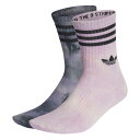 【adidas】 アディダス U BATIK SOCK 2PP 2Pソックス IC7491 BEAMPK/BLACK