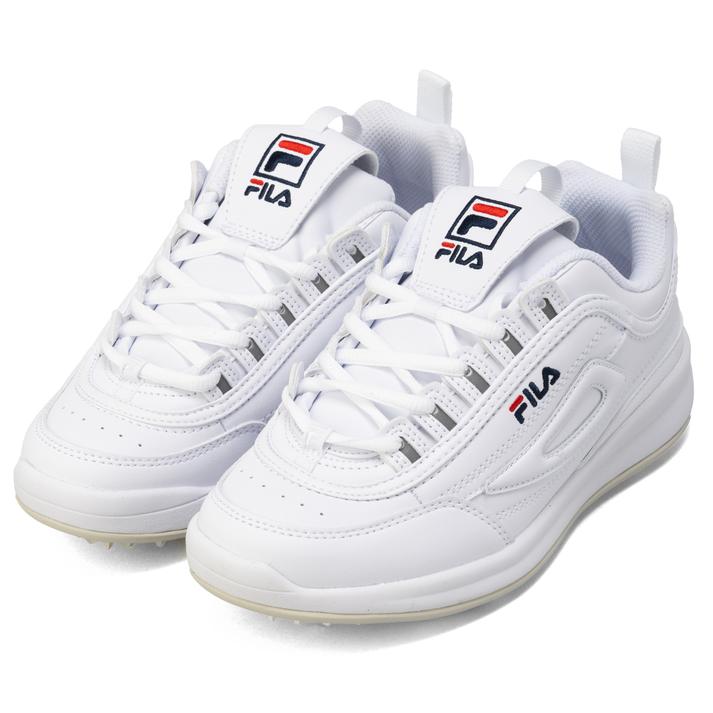 レディース 【FILA】 フィラ DISRUPTOR 2 GOLF ディスラプター2 ゴルフ USS23039147 WHITE/BLUE 1