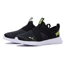 キッズ 【PUMA】 プーマ 17-21FLYER FLEX STRAPS SLIPON フライヤー フレックス ストラップ スリップオン TC 394276 ABC-MART限定 *01BLK/LILY PAD