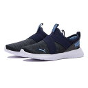 キッズ 【PUMA】 プーマ 17-21FLYER FLEX STRAPS SLIPON フライヤー フレックス ストラップ スリップオン TC 394276 ABC-MART限定 *02NAVY/S.GRAY