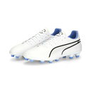 【PUMA】 プーマ KING PRO HG キング プロ HG/AG 107253 01WHT/BLK 【ご注意】こちらの商品は弊社実店舗からも集約(入荷)するため、「靴箱の破損、色あせ、プライス貼付、剥がし跡」「靴箱内の包装用紙破れ、商品タグなどが無い状態」「履きジワやボンドの付着、若干のシミ、汚れ」が生じる場合がございます。また、正規の靴箱が著しく破損している状態時には代替の靴箱を使用する場合もございます。尚、弊社実店舗から集約しました商品は検品を行って販売可能な商品をご案内致しております。その為、商品の状態の指定はできませんので予めご了承下さい。※こちらの商品につきましては下記ご利用ガイドをご確認下さい。■ご利用ガイド 土、人工芝用。精密一閃、極上ボールタッチ。新時代の革新的な素材を使用し、大胆にデザインをアップグレードした、プーマの象徴的なサッカースパイク「KING (キング)」が登場。レザーよりも軽く、強く、環境に良い。見た目・タッチ・プレーするときすべてにおいてレザーと同じ、次世代の環境に配慮したアッパー素材「K-BETTER」を使用。さらなる極上のボールタッチ、適応性、サポート的なフィット感を提供します。アウトソールは円錐スタッドを備えた軽量でありながら耐久性のあるTPUアウトソールを採用し、ボールコントロールを向上する設計に仕上げています。さらに、女性専用のデザインが採用されています。女性の足のかかと、甲、アーチを包み込む最新のフィット感が特徴で、女性アスリートの意見をもとに設計された女性のためのスパイクです。 サイズ目安はこちら 【サイズ目安】(個人差がございますので、あくまでも目安とお考え下さい。)このシューズの作りは標準です。素材=人工皮革（=合成皮革）・合成繊維 【ご購入前に必ずこちらをご確認ください。 】 [ABCMART][ABCmart][abcmart][ABCマート][abcマート][エービーシーマート][エービーシー][エービーシー マート][バーゲン]