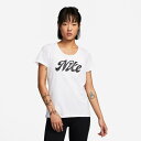 レディース 【NIKE】 ナイキ W TEE SCRIPT ショートスリーブ FD2987 100WHITE/BLACK