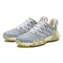 レディース 【ADIDAS】 アディダス W CODECHAOS 22 ウィメンズ コードカオス22 GX2612 WH/FTWWH/BYE 全ての性能がパワフルに進化した、コードカオス22 初代コードカオスのディスラプティブ（先進的）なコンセプトはそのままに快適性とスイング時の安定性が大幅に向上し、フルモデルチェンジ。初代モデルからスパイクレスアウトソールとしては衝撃を与えるほど強力なグリップ力を誇ったTWISTGRIPは大きく進化し、前作モデルよりもグリップ力は38%もUP。アッパーには新しいワープニットという素材を採用。足をソフトに包み込み高い快適性といったニット素材特有の長所はそのままに、特殊な編み組織によって従来ニット素材よりも伸縮性を抑えることでスイング時の安定性が大幅に向上し、更に表面にはPUフィルムを覆う2層構造によって伸びを更に抑えながら高い防水性を両立。より立体的な形状に改良されたフルレングスBOOSTは前作モデルよりもクッション性が求められる箇所はよりソフトになり、スイング時などに適度な硬さと反発性が求められる箇所はより安定性がUP。 サイズ目安はこちら 【adidas メンズ 目安】サイズ表は商品の寸法ではなく、着用の目安となります。製品の仕上がり寸法ではございません。タグ表記サイズとは異なりますのでご注意ください。こちらの商品は商品不良を除く返品・交換はお受け致しかねます。商品を入れる袋が破損していた場合、代用（他メーカーを含）の袋を使用する場合がございます。商品保護を主としたものですので、どうかご了承下さい。※画像はサンプルのため、若干の仕様変更がある場合がございます。予めご了承下さい。素材=人工皮革（=合成皮革）・合成繊維 【ご購入前に必ずこちらをご確認ください。 】 [ABCMART][ABCmart][abcmart][ABCマート][abcマート][エービーシーマート][エービーシー][エービーシー マート]