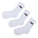 yVANSz @Y CREW 3PACK SOCKS \bNX 123R1210501 ABC-MART WHITE