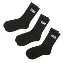 yVANSz @Y CREW 3PACK SOCKS \bNX 123R1210501 ABC-MART BLACK