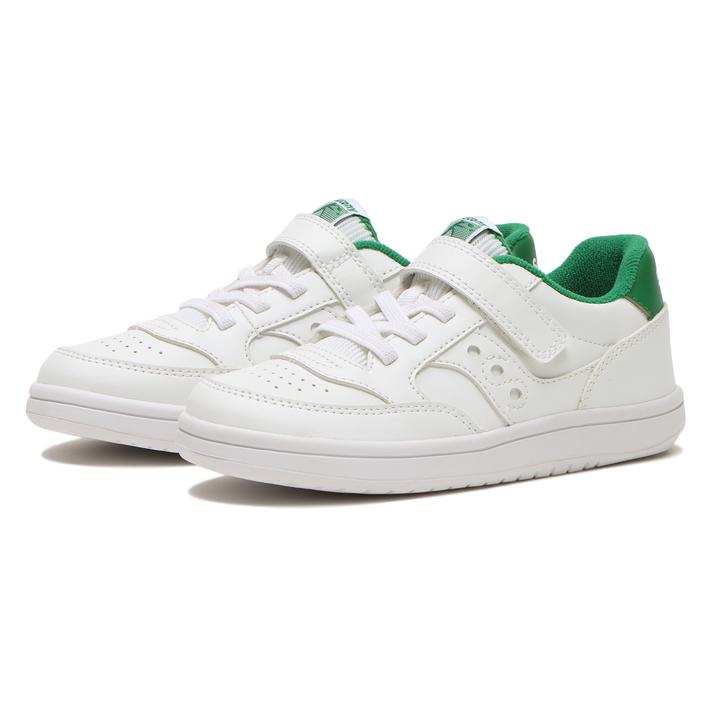 キッズ 【SAUCONY】 サッカニー (17-22)JAZZ COURT A/C ジャズコート SK267418 WHITE/GREEN