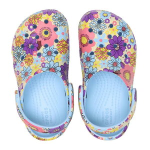 キッズ 【crocs】 クロックス 15H-17HCLSRETRO FLORAL CLOGT K トドラークラシックレトロフローラルクロッグキッズ 209069-4NT MULTI