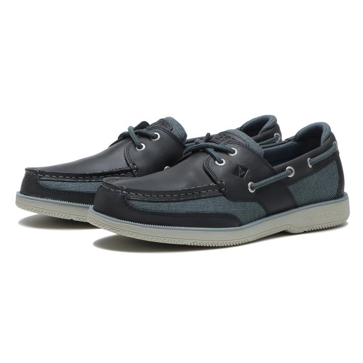 【SPERRY TOPSIDER】 スペリートップサイダー SURVEYOR 2-EYE サーヴェイヤツーアイ STS25401 BLUE 本革のアッパーにリサイクルコットン50%とリネン50%のディテールを採用。手縫いのモカシン構造であり、360°にシューレースがついており個々の足に合わせたフィット感を調整できる。リサイクル素材を使用したメタルアイレットやメモリーフォームが搭載されたインソールなど数々の機能性を持つ。また、トラクションを高めるスペリー独自のWave Siping(TM)テクノロジーを搭載したノンマーキングラバーアウトソールなので滑りにくい構造にもなっている。 サイズ目安はこちら 【サイズ目安】(個人差がございますので、あくまでも目安とお考え下さい。)このシューズの作りは小さめです。素材=天然皮革※天然皮革を使用しているため、多少の色ムラや生産過程で生じる傷が多少ある場合がございますので、予めご了承ください。 【ご購入前に必ずこちらをご確認ください。 】 [ABCMART][ABCmart][abcmart][ABCマート][abcマート][エービーシーマート][エービーシー][エービーシー マート]