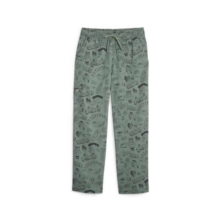 【PUMA】 プーマ M RIPNDIP AOP TWILL PANTS ロングパンツ 622200 44EUCALYPTUS