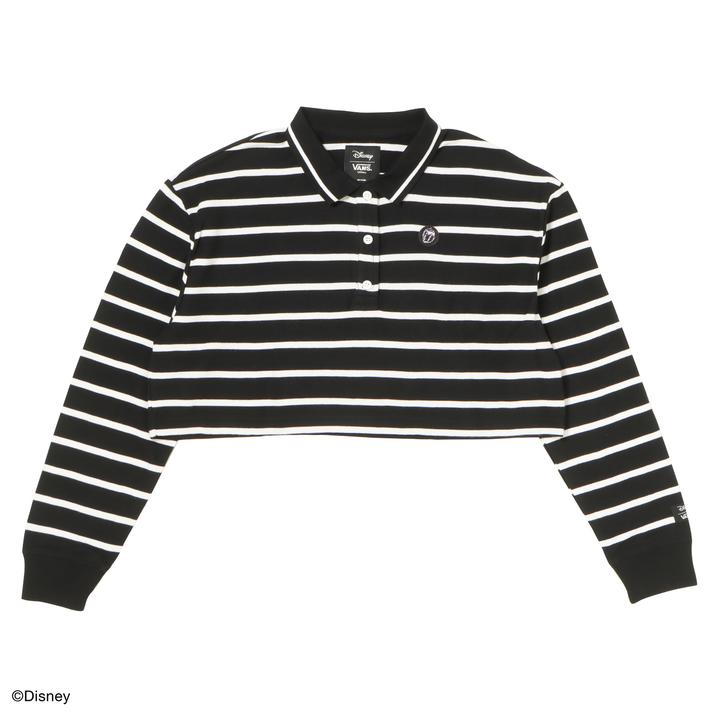 VANSbDisney COLLECTION yVANSz @Y W BAD APPLE LS CROP POLO OX[u VN000H1YBLK BLACK