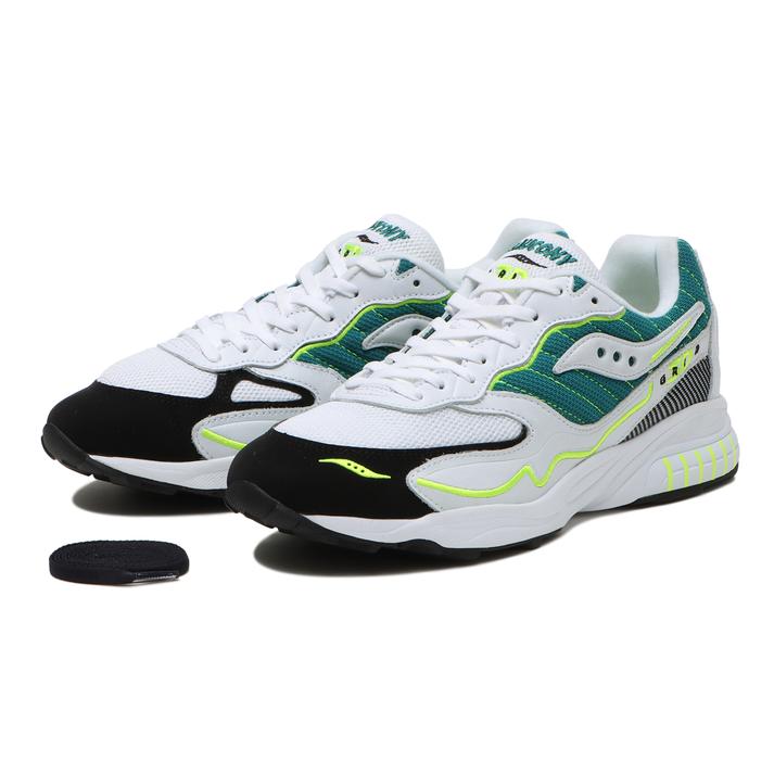 【SAUCONY】 サッカニー 3D GRID HURRICANE 3D グリッド ハリケーン S70646-1 WHITE/GREEN