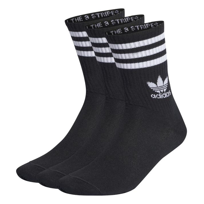 【adidas】 アディダス U MID CUT CREW SOCKS 3Pソックス IL5022 BLACK