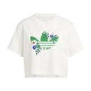 fB[X yadidasz AfB_X W FLORAL CROP TEE V[gX[u IS3870 CLOUDWHITE