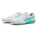 【ASICS】 アシックス DESTAQUE K FF TF デスタッキK FF TF 1111A218.101 WHITE/SEA GLASS 前足部にはカンガルーレザーを採用し、中足部以降はより柔らかさを提供できるようメッシュを配置。腰裏にも起毛調の素材を採用することにより、快適な履き心地を提供。(2E相当) サイズ目安はこちら 【サイズ目安】(個人差がございますので、あくまでも目安とお考え下さい。)このシューズの作りは標準です。素材=天然皮革・人工皮革（=合成皮革）・合成樹脂・ゴム※天然皮革を使用しているため、多少の色ムラや生産過程で生じる傷が多少ある場合がございますので、予めご了承ください。 【ご購入前に必ずこちらをご確認ください。 】 [ABCMART][ABCmart][abcmart][ABCマート][abcマート][エービーシーマート][エービーシー][エービーシー マート]