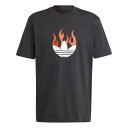 yadidasz AfB_X M FLAMES LOGO TEE V[gX[u IS0178 BLACK