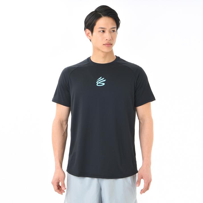 【UNDER ARMOUR】 アンダーアーマー M CURRY Tech Logo SS T-Shirt ショートスリーブ 1384724 001BLK/SKB