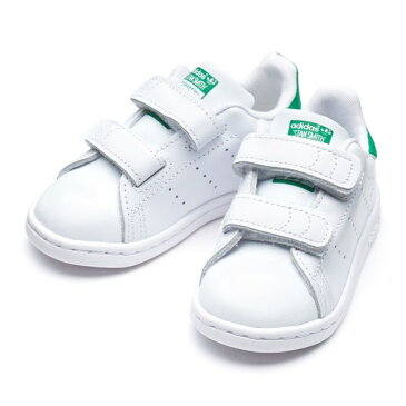 キッズ 【adidas】 アディダス オリジナルス STAN SMITH CF I スタンスミス CF I BZ0520 WHT/WHT/GRN