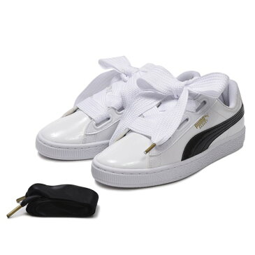 レディース 【PUMA】 プーマ W BASKET HEART PATENT バスケットハート パテント 363073　23WH/BK