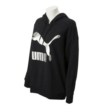 レディース 【PUMA ウェア】 W CLASSICS ロゴ フーディスウェット 579056 01ブラック S 01ブラック