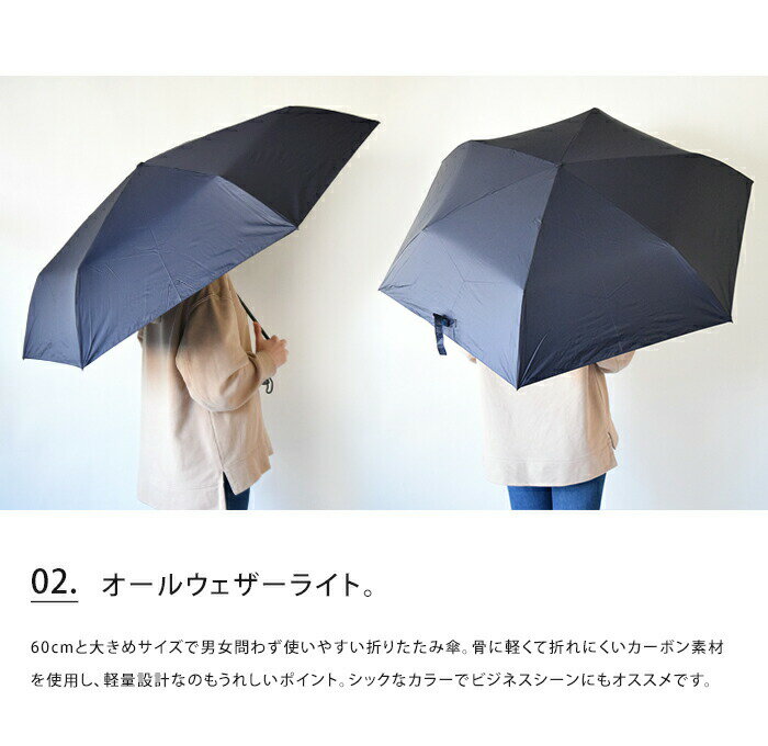 折りたたみ傘 because U-DAY オールウェザー ライト ミニマル 送料無料 【 ビコーズ 軽量 折り畳み 雨傘 日傘 晴雨兼用 ミニ 60cm 53cm 軽い レディース メンズ ユニセックス 男女兼用 紫外線遮光率99% 遮蔽率99% 梅雨 レイングッズ】ホワイトデー umfr