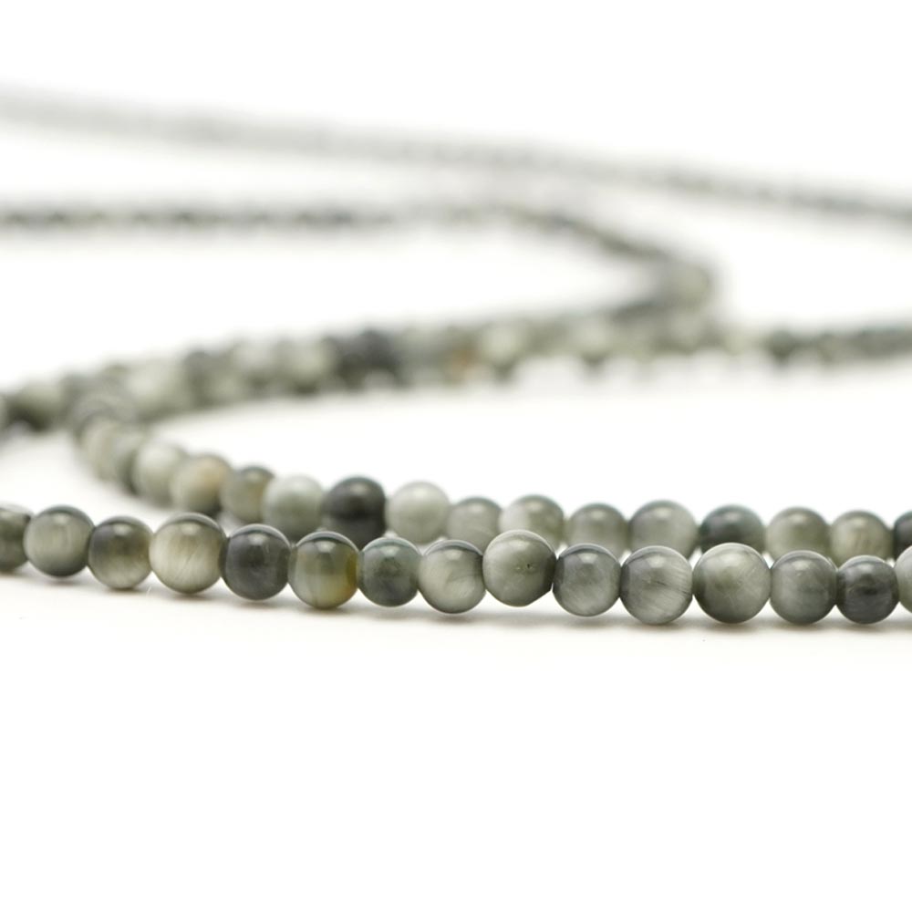 イーグルアイ ビーズ 4mm 丸玉 連売り AAA 約38cm 天然石 パワーストーン 石 丸 玉 珠 連 手芸 手作り ハンドメイド アクセサリー パーツ 素材 材料