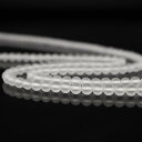 【P5倍! 5/6 9:59】 水晶 4mm 艶消し ビーズ 連売り 約38cm フロストクリスタル 天然石 パワーストーン 石 丸 玉 珠 連 手芸 手作り ...