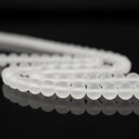 【P5倍! 5/6 9:59】 水晶 6mm 艶消し ビーズ 連売り 約38cmフロストクリスタル 天然石 パワーストーン 石 丸 玉 珠 連 手芸 手作り 自...