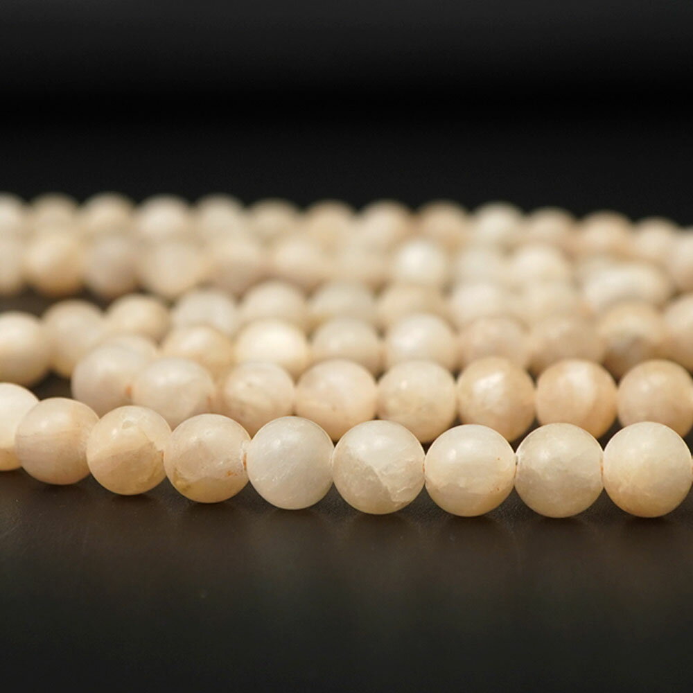 ピンクゼオライト 8mm 丸玉 ビーズ 連売り 約38cm スティルバイト 束沸石 パワーストーン 連 石 丸 玉 手芸 手作り 自作 資材 ハンドメイド アクセサリー パーツ 材料 8ミリ