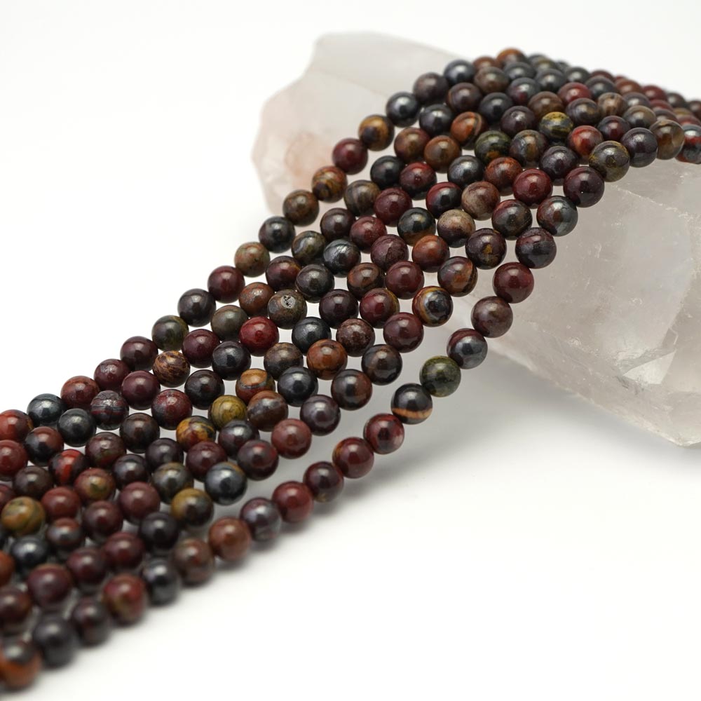 アイアンタイガーアイ ビーズ 丸玉 AAA 6mm 連売り 天然石 パワーストーン 石 丸 玉 珠 連 手芸 手作り ハンドメイド アクセサリー パーツ 素材 材料