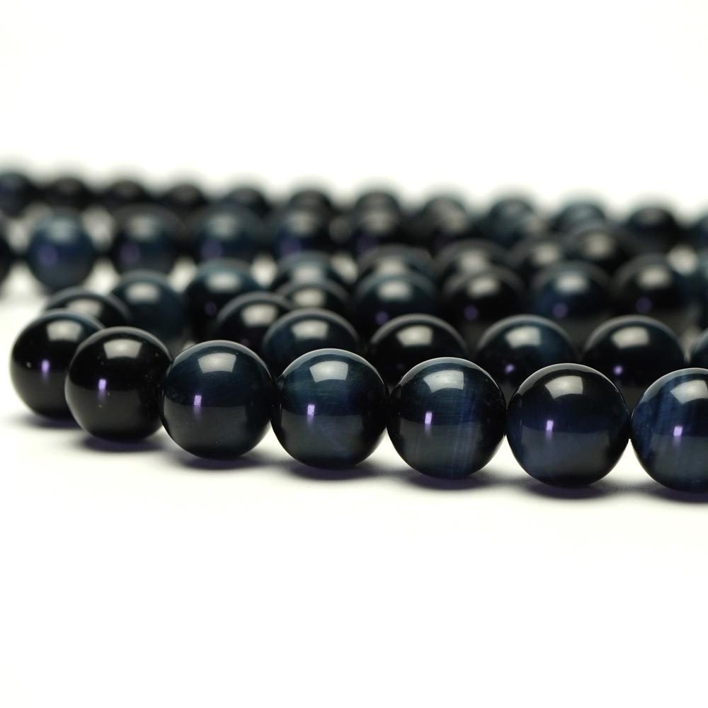 ホークスアイ ビーズ 丸玉 AAA 12mm 連売り 天然石 パワーストーン 石 丸 玉 珠 連 手芸 手作り ハンドメイド アクセサリー パーツ 素材 材料