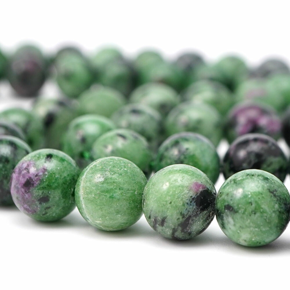 ルビーインゾイサイト 12mm ビーズ 丸 玉 ストーン 1連売 約38cm 天然石 連売 パーツ 素材 手作り ハンドメイド 手芸 アクセサリー ブレスレット...